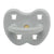 Hevea 3-36 months Round Teat Natural Rubber  Plastic Free Dummy in a Gorgeous Grey Colour