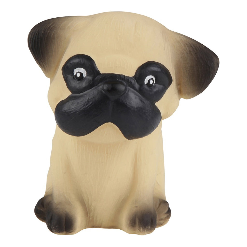 Hevea Puppy Parade Natural Toy Dog - Pug - Plastic Free and Sustainable Dog Toy