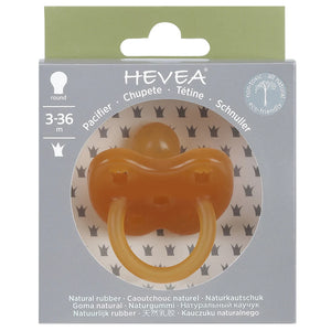 HEVEA Classic Dummy | Round Teat | 3-36m - Natural Rubber