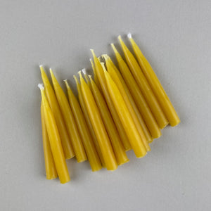Natural Beeswax Birthday Cake Candles x 18 Plastic Free & Recycled Packaging