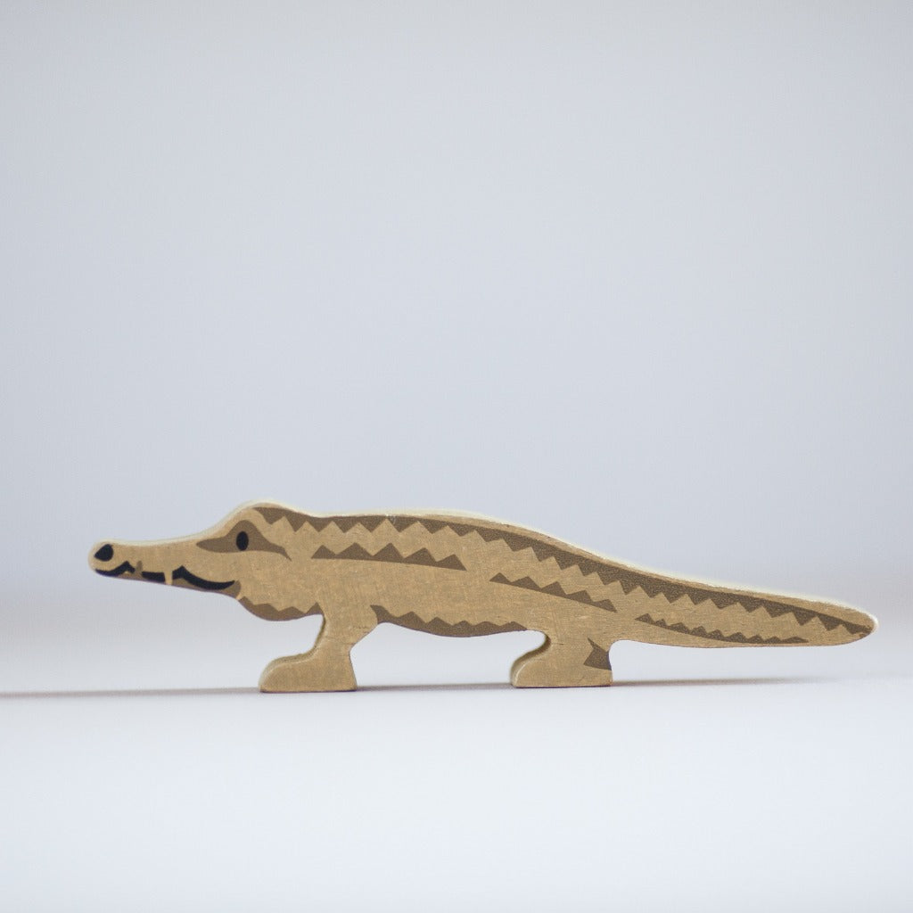Tender Leaf | Wooden Safari Crocodile | Wooden Toy