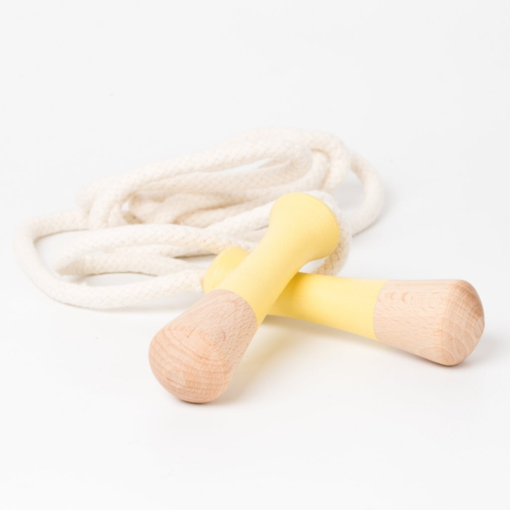Me & Mine Wooden Skipping Rope - Yellow