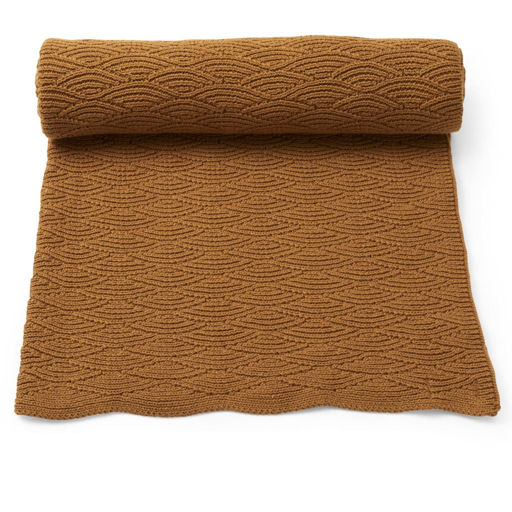 Konges Slojd Organic Cotton Baby Blanket - Dijon Mustard 