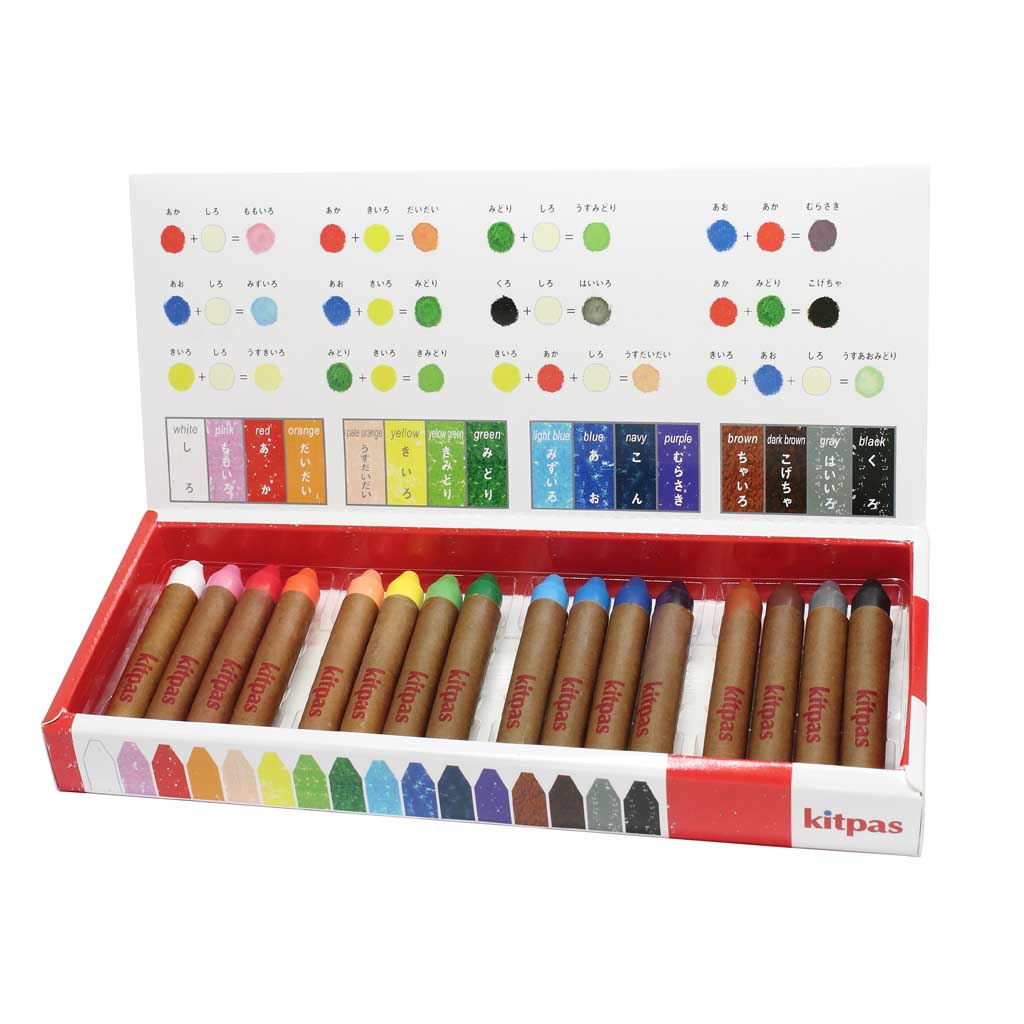 Kitpas Crayons 16 Pack - Medium