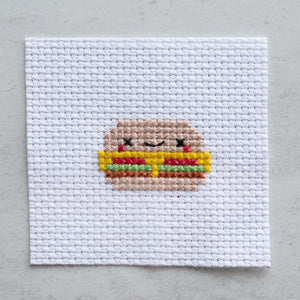 Matchbox Mini Cross Stitch | Marvling Bros - Burger 