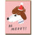 Santa Poodle Merry Pooch Christmas Card