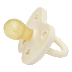 Hevea Newborn 0-3 month Natural Rubber Dummy Pacifier with a Round Teat in a Milky White Colour