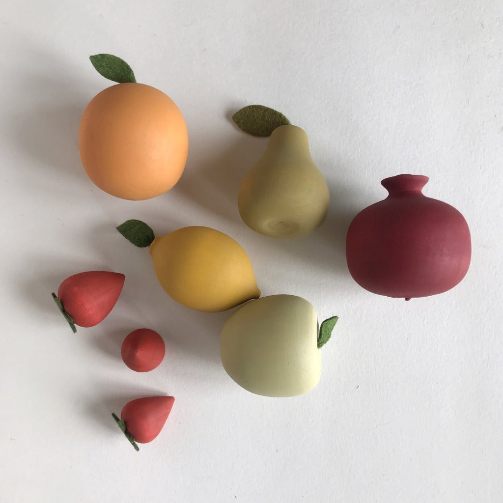 Sabo Concept Handmade Wooden Fruits - Set of 8 Wooden Toys