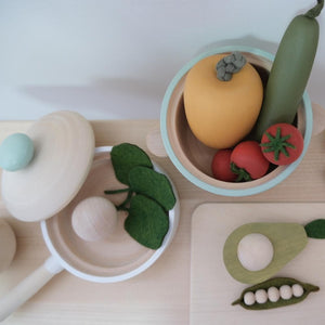 Sabo Concept Wooden Salad | Vegetables - set of 9 Wooden Toys