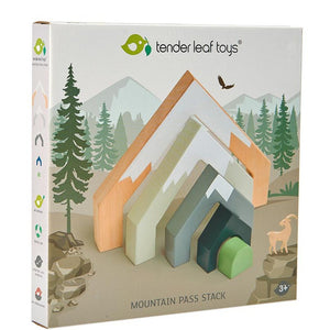 Tender Leaf Mountain Stacking Toy made from Sustainable Rubber Wood