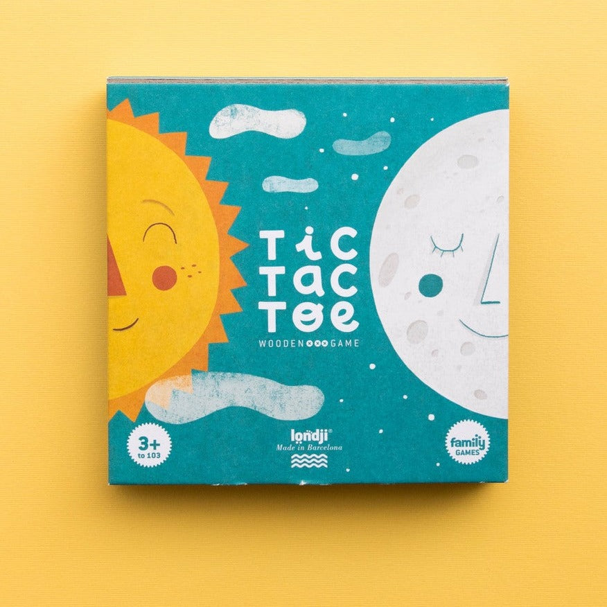 Londji -Tic Tac Toe - Noughts & Crosses Sun & Moon - Eco Friendly & Sustainable 