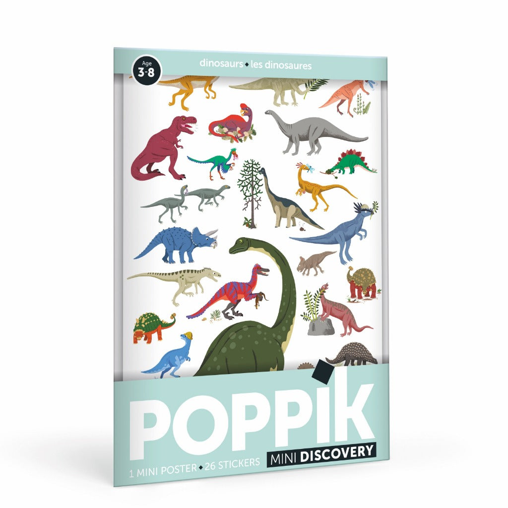 Poppik Mini Discovery Poster - Dinosaurs
