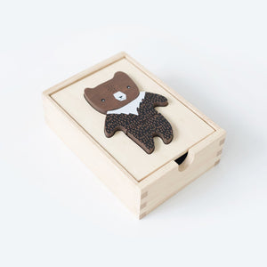 Wee Gallery | Mix and Match Puzzle | Wooden Animal Tiles