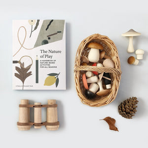 The Nature of Play Activity Book With Wooden Play Mushrooms 